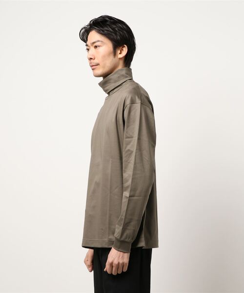 PUBLIC TOKYO（パブリックトウキョウ）の「エクストラスーピマコットンタートル（Tシャツ/カットソー・メンズ・ブラック/ホワイト/カーキ/ブラウン・3/2/1）」の5枚目の写真