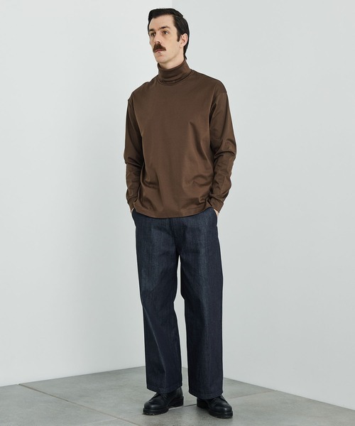 PUBLIC TOKYO（パブリックトウキョウ）の「エクストラスーピマコットンタートル（Tシャツ/カットソー・メンズ・ブラック/ホワイト/カーキ/ブラウン・3/2/1）」の17枚目の写真