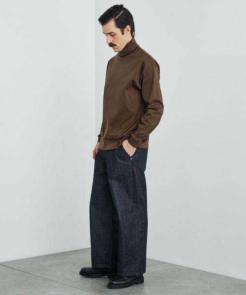 PUBLIC TOKYO（パブリックトウキョウ）の「エクストラスーピマコットンタートル（Tシャツ/カットソー・メンズ・ブラック/ホワイト/カーキ/ブラウン・3/2/1）」の16枚目の写真