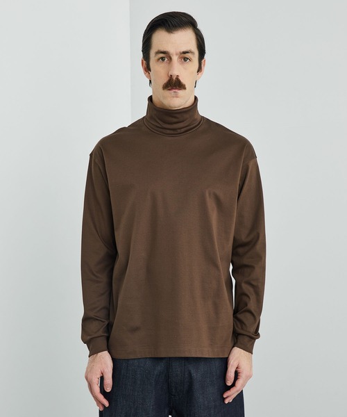 PUBLIC TOKYO（パブリックトウキョウ）の「エクストラスーピマコットンタートル（Tシャツ/カットソー・メンズ・ブラック/ホワイト/カーキ/ブラウン・3/2/1）」の15枚目の写真