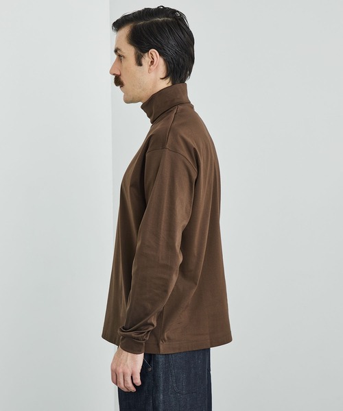 PUBLIC TOKYO（パブリックトウキョウ）の「エクストラスーピマコットンタートル（Tシャツ/カットソー・メンズ・ブラック/ホワイト/カーキ/ブラウン・3/2/1）」の14枚目の写真