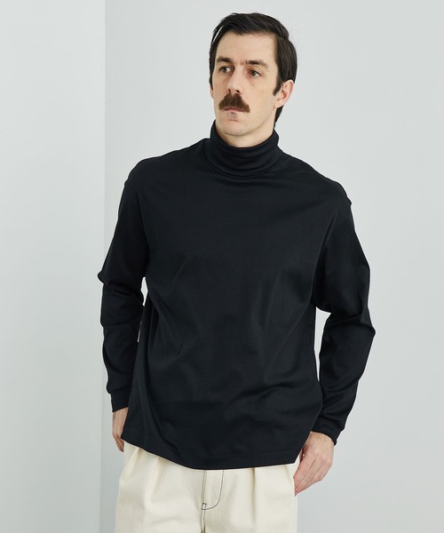 PUBLIC TOKYO（パブリックトウキョウ）の「エクストラスーピマコットンタートル（Tシャツ/カットソー・メンズ・ブラック/ホワイト/カーキ/ブラウン・3/2/1）」の19枚目の写真