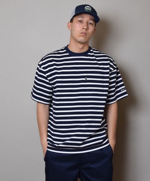 Back Channel(バックチャンネル)の「WIDE BORDER T(Tシャツ/カットソー・メンズ・ブルー/ブラック/ネイビー・X-LARGE/LARGE/XX-LARGE/MEDIUM)」の9枚目の写真