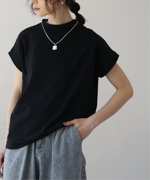 frames RAY CASSIN（フレームスレイカズン）の「【WEB限定】フレンチスリーブモックネックプルオーバー（Tシャツ/カットソー・レディース・ブラック/ベージュ/オフホワイト・FREE）」の15枚目の写真