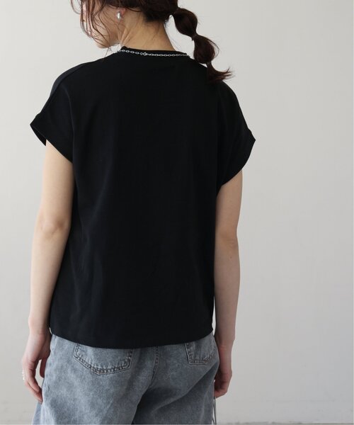 frames RAY CASSIN（フレームスレイカズン）の「【WEB限定】フレンチスリーブモックネックプルオーバー（Tシャツ/カットソー・レディース・ブラック/ベージュ/オフホワイト・FREE）」の17枚目の写真