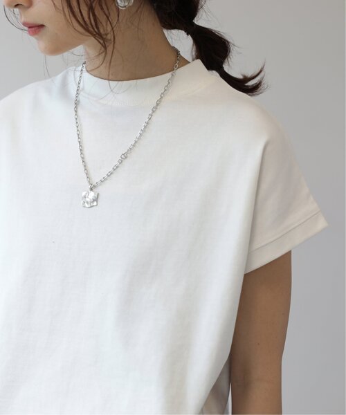 frames RAY CASSIN（フレームスレイカズン）の「【WEB限定】フレンチスリーブモックネックプルオーバー（Tシャツ/カットソー・レディース・ブラック/ベージュ/オフホワイト・FREE）」の2枚目の写真