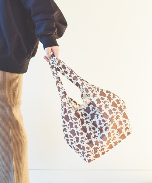 Ray BEAMS(レイビームス)の「Ray BEAMS / アニマル ミニ エコバッグ(トートバッグ・レディース・ブラック/ブラウン系その他3・ONE SIZE)」の1枚目の写真