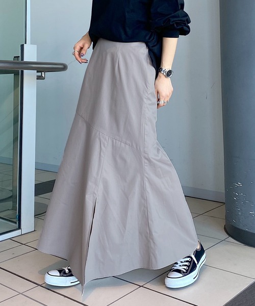 PAGEBOY（ページボーイ）の「レザーライクコーティングスカート（スカート・レディース・ブラック/オリーブ/ベージュ系その他・FREE）」の3枚目の写真