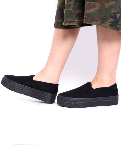 WEGO(ウィゴー)の「※入荷禁止※WEGO/厚底スリッポン(スニーカー・レディース・ブラック系その他/その他1・L/M)」の1枚目の写真