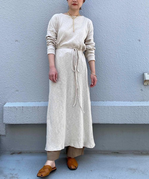 PICCIN（ピッチン）の「【日本製】3WAYリブカットプルオーバー（Tシャツ/カットソー・レディース・ブラック/ベージュ/オフホワイト・M）」の13枚目の写真