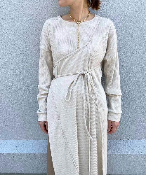 PICCIN（ピッチン）の「【日本製】3WAYリブカットプルオーバー（Tシャツ/カットソー・レディース・ブラック/ベージュ/オフホワイト・M）」の18枚目の写真