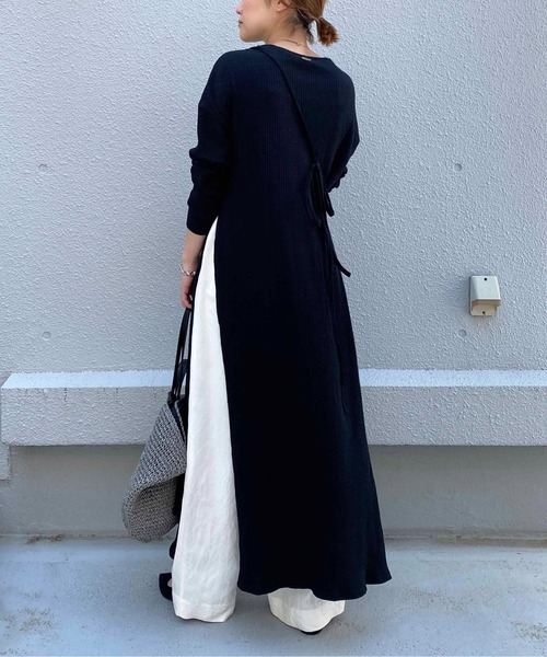 PICCIN（ピッチン）の「【日本製】3WAYリブカットプルオーバー（Tシャツ/カットソー・レディース・ブラック/ベージュ/オフホワイト・M）」の21枚目の写真