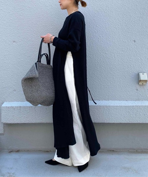 PICCIN（ピッチン）の「【日本製】3WAYリブカットプルオーバー（Tシャツ/カットソー・レディース・ブラック/ベージュ/オフホワイト・M）」の20枚目の写真