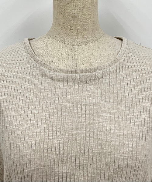 PICCIN（ピッチン）の「【日本製】3WAYリブカットプルオーバー（Tシャツ/カットソー・レディース・ブラック/ベージュ/オフホワイト・M）」の6枚目の写真