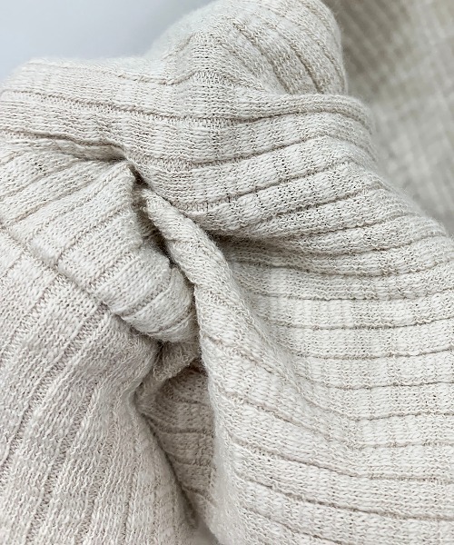 PICCIN（ピッチン）の「【日本製】3WAYリブカットプルオーバー（Tシャツ/カットソー・レディース・ブラック/ベージュ/オフホワイト・M）」の9枚目の写真