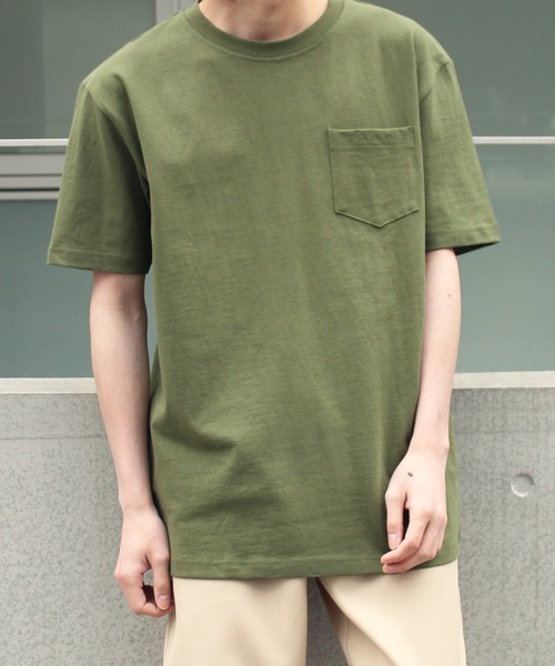 yield(イールド)の「【yield select apparel】USAコットン ビッグサイズ ショートスリーブTシャツ 062(Tシャツ/カットソー・メンズ・オリーブ/ホワイト/ワインレッド/ブラック/ブラウン/ネイビー/ベージュ/チャコールグレー/ブルー/パープル/イエロー・L/M/XL)」の6枚目の写真
