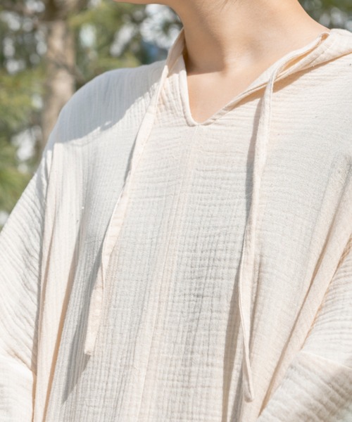 Ambre Neige(アンブルネージュ)の「ボリュームスリーブカフタンワンピース/【WEB/EC限定商品】(ワンピース・レディース・アイボリー/チャコールグレー・FREE)」の12枚目の写真