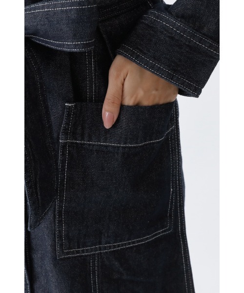 ElegChic（エレグシック）の「ノーカラーデニムジャケット（デニムジャケット・レディース・ネイビー・XL/4L/M/L/XXL）」の20枚目の写真