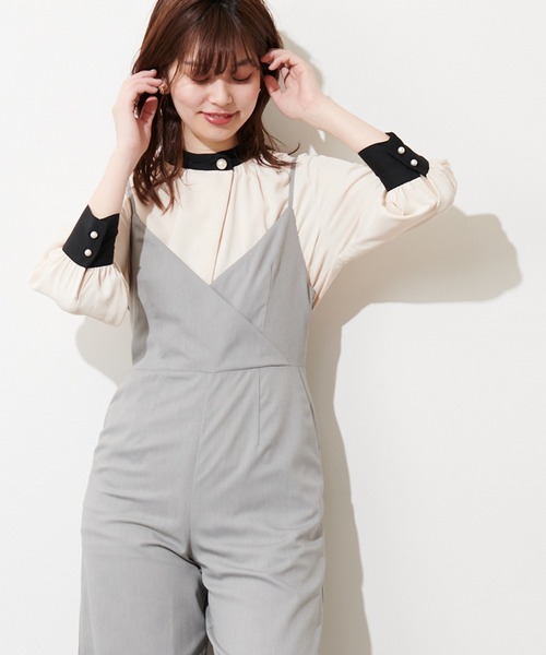 Web限定 パールポイントバイカラーブラウス シャツ ブラウス Natural Couture ナチュラルクチュール のファッション通販 Zozotown