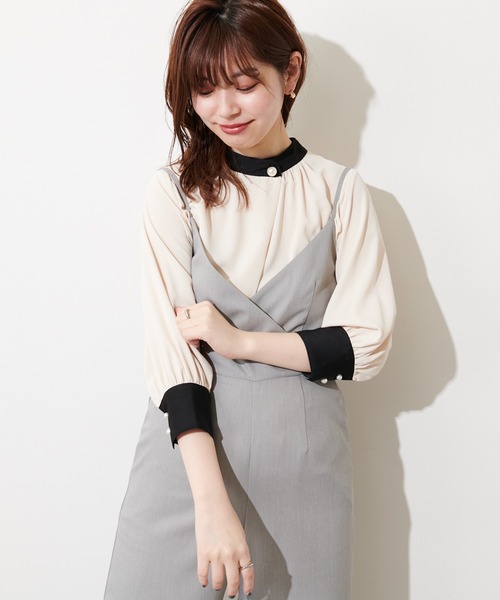 【完売品】3点セット　ナチュラルクチュール　バイカラー　ブラウス 完売品】3点セット ナチュラルクチュール バイカラー ブラウス