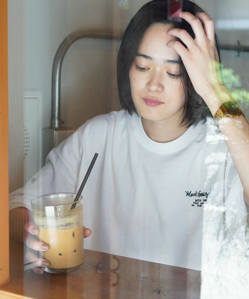 Mark Gonzales(マーク・ゴンザレス)の「Mark Gonzales / マークゴンザレス 別注 コラボ オーバーサイズ Tシャツ(Tシャツ/カットソー・メンズ・ホワイト系その他/ブラック系その他/グレー系その他/ブルー系その他/ホワイト系その他2/ホワイト系その他3/ホワイト系その他4/ブラック系その他2/グレー系その他2/ブルー系その他2/ブラック系その他3/ホワイト系その他5・MEDIUM/LARGE)」の18枚目の写真