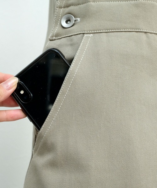 ＡＮＤＪ（アンドジェイ）の「配色ステッチジャンパースカート（ジャンパースカート・レディース・ライトカーキ/ブラック/ベージュ系その他/ブルーグレー/ピンク・M）」の15枚目の写真