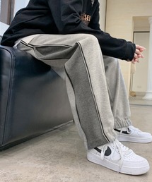 emi+ | サイドジップデザイン２WAYライン入りスウェットパンツ(その他パンツ)