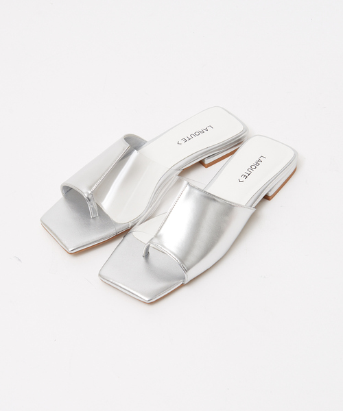 LAROUTE(ラルート)の「【WEB限定】PVCコンビトングサンダル(サンダル・レディース・ネイビー/シルバー/ホワイト/グリーン・36/39/35/37/38)」の4枚目の写真