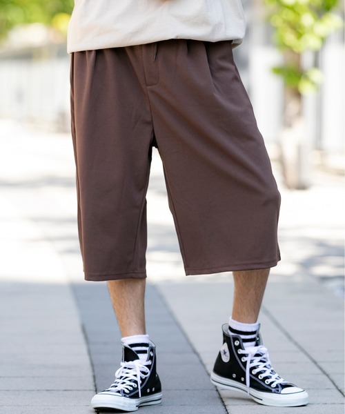 ADMIX/ATELIER SAB MEN（アドミックスアトリエサブメン）の「梨地 ジャージ 7分丈 ストレッチ イージー ルーズ ワイドパンツ（スウェットパンツ・メンズ・ダークブラウン/グレイッシュベージュ/グレイッシュブルー/ブラック・50/48）」の6枚目の写真