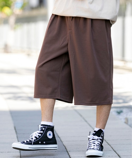 ADMIX/ATELIER SAB MEN（アドミックスアトリエサブメン）の「梨地 ジャージ 7分丈 ストレッチ イージー ルーズ ワイドパンツ（スウェットパンツ・メンズ・ダークブラウン/グレイッシュベージュ/グレイッシュブルー/ブラック・50/48）」の7枚目の写真