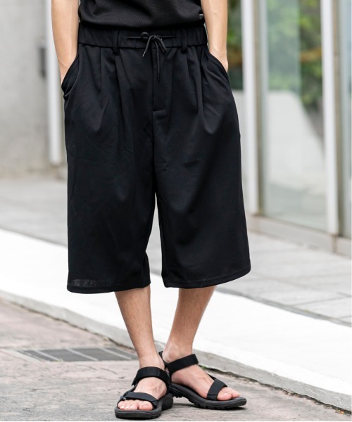 ADMIX/ATELIER SAB MEN（アドミックスアトリエサブメン）の「梨地 ジャージ 7分丈 ストレッチ イージー ルーズ ワイドパンツ（スウェットパンツ・メンズ・ダークブラウン/グレイッシュベージュ/グレイッシュブルー/ブラック・50/48）」の11枚目の写真