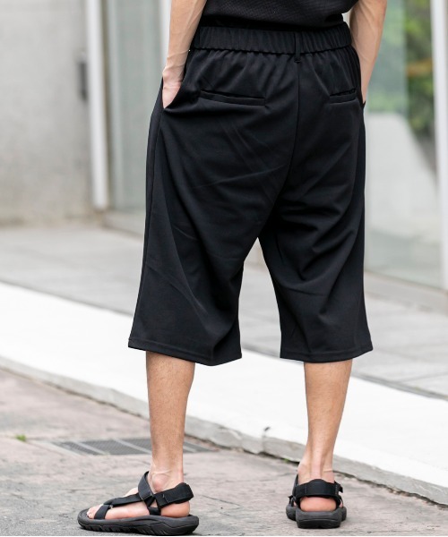 ADMIX/ATELIER SAB MEN（アドミックスアトリエサブメン）の「梨地 ジャージ 7分丈 ストレッチ イージー ルーズ ワイドパンツ（スウェットパンツ・メンズ・ダークブラウン/グレイッシュベージュ/グレイッシュブルー/ブラック・50/48）」の13枚目の写真