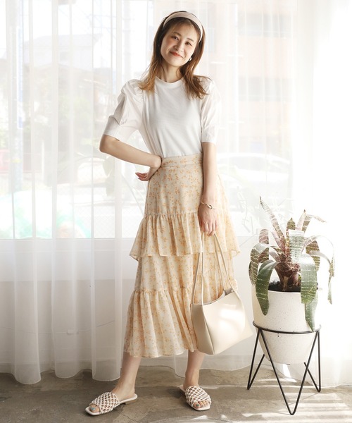 one after another NICE CLAUP(ワンアフターアナザーナイスクラップ)の「【Web限定】袖コンシャステレコプルオーバー(Tシャツ/カットソー・レディース・ブラック/ベージュ/オフホワイト/ブラック系その他・FREE)」の11枚目の写真