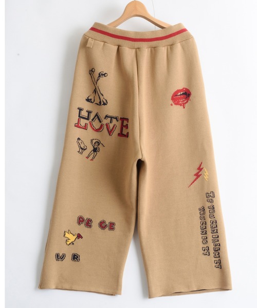 masterkey（マスターキー）の「masterkey マスターキー / GRAFFITI-WIDE 落書きジャガードニットパンツ ワイドパンツ / MK22A-P-13-1（その他パンツ・メンズ・ベージュ/ブラック/カーキ・FREE）」の16枚目の写真