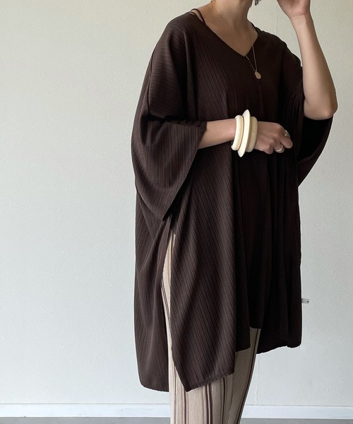 y/m by misato（イムバイミサト）の「リブカフタントップス（Tシャツ/カットソー・レディース・ホワイト/ブラック/ブラウン・FREE）」の18枚目の写真