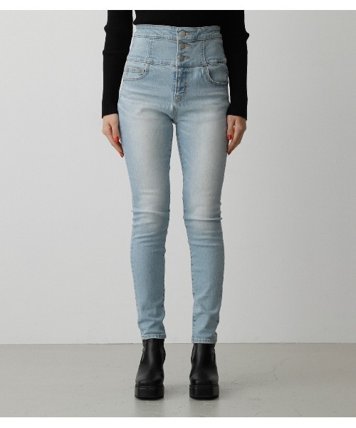 HI-WAISTBUTTONDENIMSKINNYⅡ/ハイウエストボタンデニムスキニーⅡ