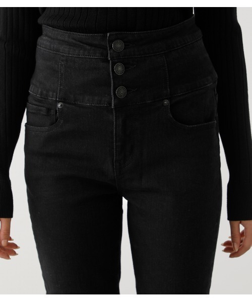 HI-WAISTBUTTONDENIMSKINNYⅡ/ハイウエストボタンデニムスキニーⅡ