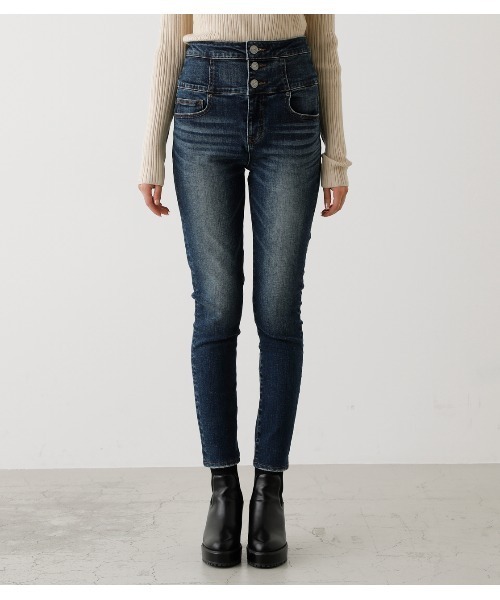 HI-WAISTBUTTONDENIMSKINNYⅡ/ハイウエストボタンデニムスキニーⅡ