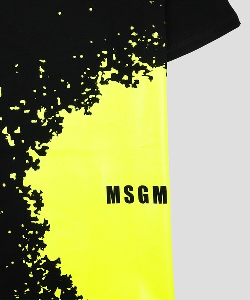 MSGM KIDS(エムエスジーエムキッズ)の「スプラッシュプリントTシャツ(Tシャツ/カットソー・キッズ・ブラック×イエロー/ホワイト×ブラック・6/8/10/12/14/4)」の3枚目の写真