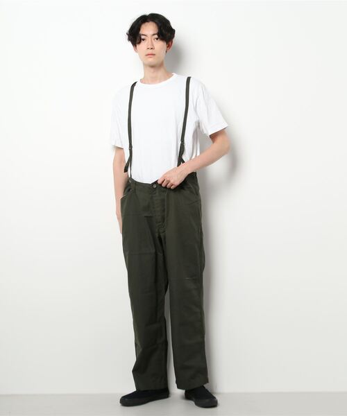GREEN BOWL(グリーンボウル)の「GREEN BOWL Work Pants With Suspender/グリーンボウル サスペンダー ワーク パンツ(チノパンツ・メンズ・アイボリー/オリーブ/ダークオリーブ/ネイビー/チャコール/ブラック・FREE)」の5枚目の写真