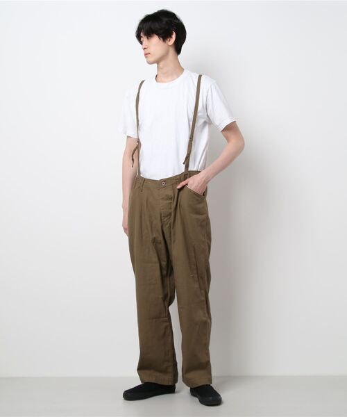 GREEN BOWL(グリーンボウル)の「GREEN BOWL Work Pants With Suspender/グリーンボウル サスペンダー ワーク パンツ(チノパンツ・メンズ・アイボリー/オリーブ/ダークオリーブ/ネイビー/チャコール/ブラック・FREE)」の8枚目の写真