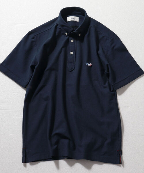 NOLLEY'S goodman（ノーリーズグッドマン）の「クジラ ワンポイント カノコ ポロシャツ (※NANOFINE 制菌加工)（ポロシャツ・メンズ・ホワイト/ネイビー/ブルー系その他/レッド系その他・SMALL/MEDIUM/X-LARGE/LARGE/XX-LARGE）」の11枚目の写真