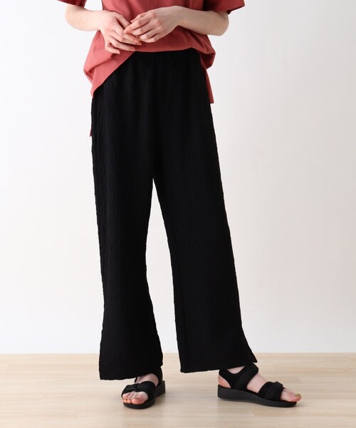 Cutie Blonde(キューティーブロンド)の「◆【S-L】でこぼこストレートパンツ(その他パンツ・レディース・ブラック/ダークオレンジ/ベージュ・01/03/02)」の1枚目の写真