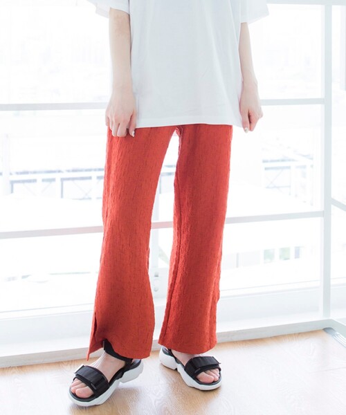 Cutie Blonde(キューティーブロンド)の「◆【S-L】でこぼこストレートパンツ(その他パンツ・レディース・ブラック/ダークオレンジ/ベージュ・01/03/02)」の5枚目の写真