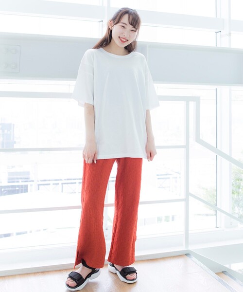 Cutie Blonde(キューティーブロンド)の「◆【S-L】でこぼこストレートパンツ(その他パンツ・レディース・ブラック/ダークオレンジ/ベージュ・01/03/02)」の6枚目の写真