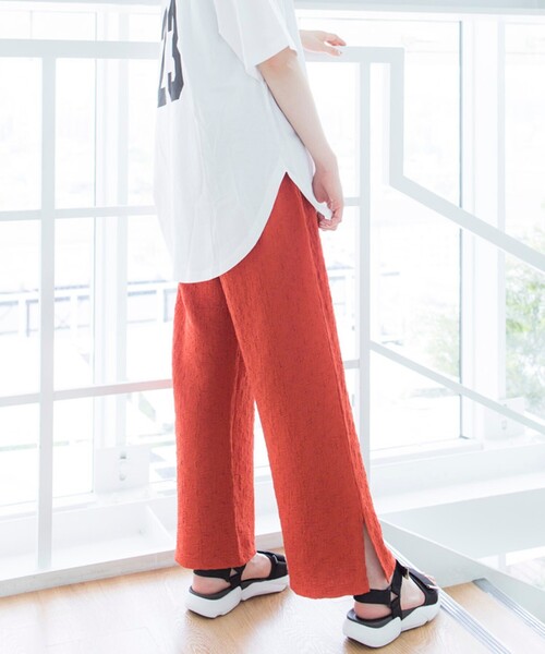 Cutie Blonde(キューティーブロンド)の「◆【S-L】でこぼこストレートパンツ(その他パンツ・レディース・ブラック/ダークオレンジ/ベージュ・01/03/02)」の14枚目の写真