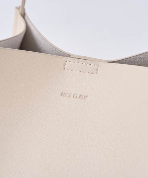 one after another NICE CLAUP（ワンアフターアナザーナイスクラップ）の「ポーチ付ミニトートバッグ（ショルダーバッグ・レディース・イエロー/アイボリー/グレイッシュベージュ・FREE）」の6枚目の写真