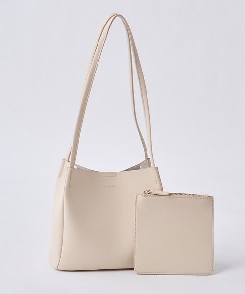 one after another NICE CLAUP（ワンアフターアナザーナイスクラップ）の「ポーチ付ミニトートバッグ（ショルダーバッグ・レディース・イエロー/アイボリー/グレイッシュベージュ・FREE）」の10枚目の写真