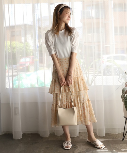 one after another NICE CLAUP（ワンアフターアナザーナイスクラップ）の「ポーチ付ミニトートバッグ（ショルダーバッグ・レディース・イエロー/アイボリー/グレイッシュベージュ・FREE）」の16枚目の写真