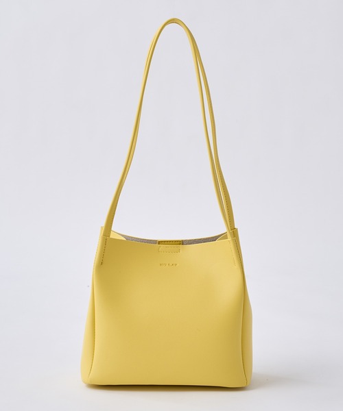 one after another NICE CLAUP（ワンアフターアナザーナイスクラップ）の「ポーチ付ミニトートバッグ（ショルダーバッグ・レディース・イエロー/アイボリー/グレイッシュベージュ・FREE）」の22枚目の写真